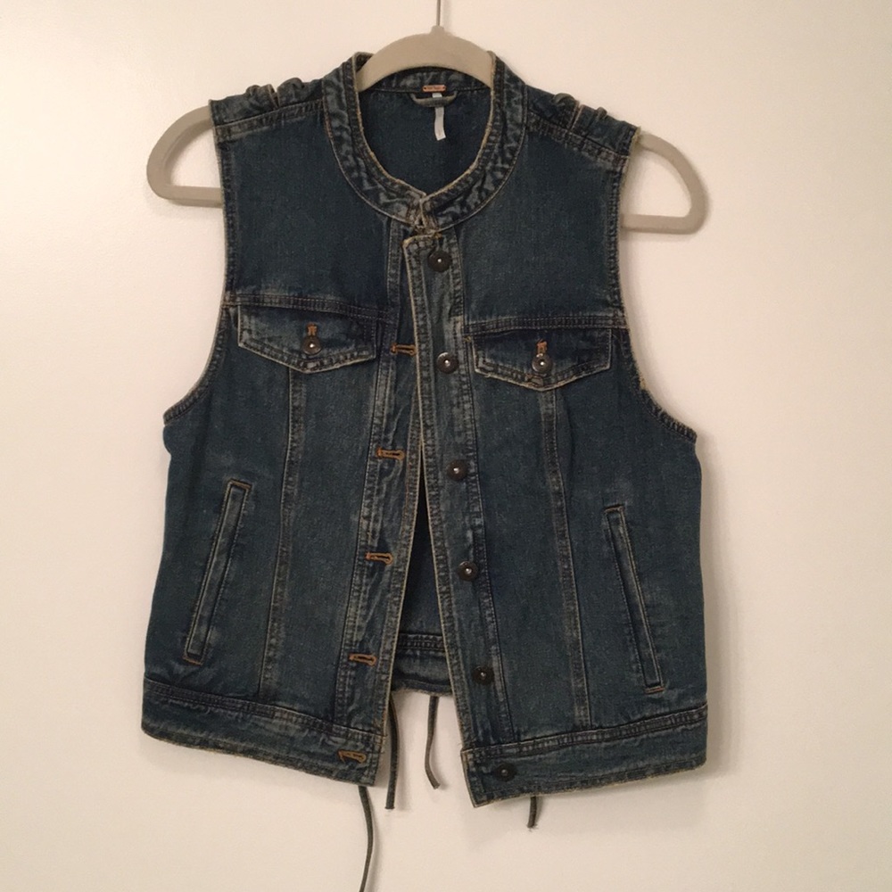 Free People Denim Vest